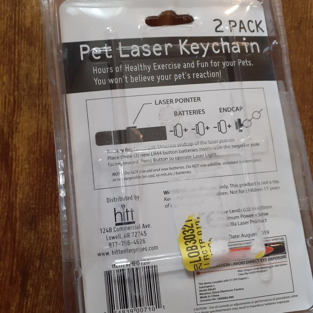 Pet Laser Exerciser and Keychain Toy 2 Pack